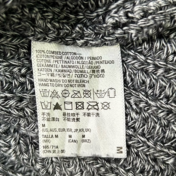 Women's American Apparel Marled Grey Cotton Shaker Knit Cropped Size Medium - Picture 8 of 8